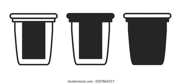 Trash icon on white background. Vector logo trash illustration.