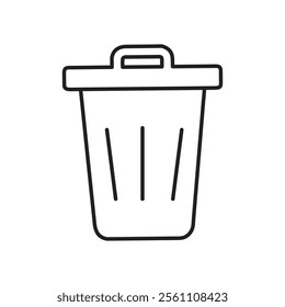 Trash icon Outline vector line symbol