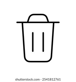 Trash icon Outline vector for web ui