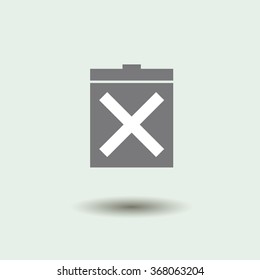 the trash icon is a painting of the cross, vector
