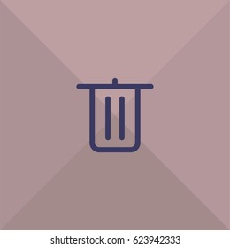 Trash icon. Recycle bin vector