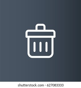 Trash icon. Recycle bin vector