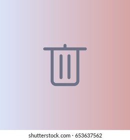 Trash icon. Recycle bin vector