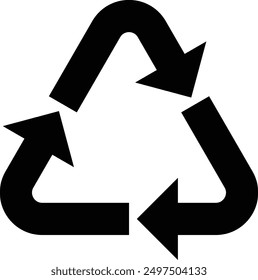 Trash icon. Recycle icon black silhouette. recycle symbol design on Vector illustration.