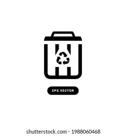 Trash icon recycle logo simple vector perfect illustration