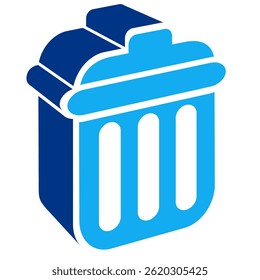 Ícone Lixo representado pelo ícone Simples Lixo Estilo Dualtone.