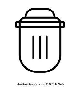 Trash icon. Rubbish bin. Remove or remove symbols for UI design. delete symbol mobile app