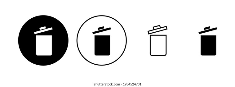 Trash icon set. trash can icon. delete icon vector. garbage
