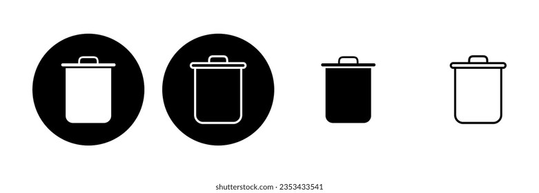Trash icon set. trash can icon. delete icon vector. garbage