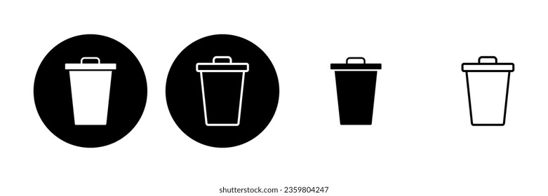 Trash icon set. trash can icon. delete icon vector. garbage