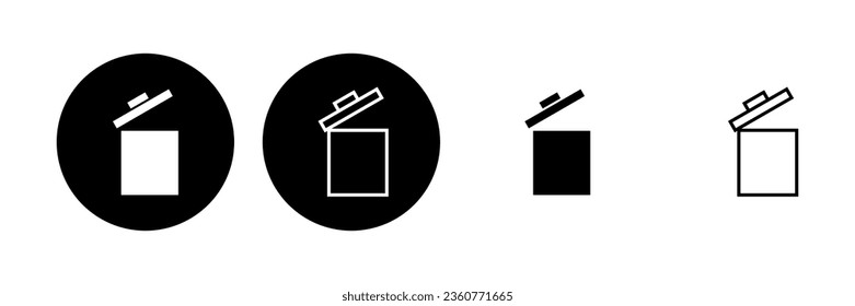 Trash icon set. trash can icon. delete icon vector. garbage