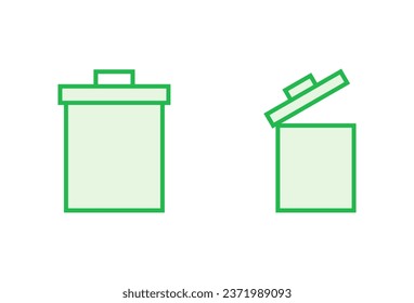 Trash icon set. trash can icon. delete icon vector. garbage