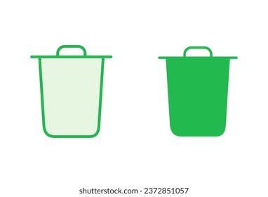 Trash icon set. trash can icon. delete icon vector. garbage