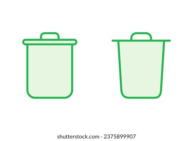 Trash icon set. trash can icon. delete icon vector. garbage