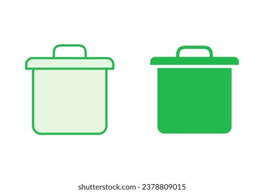Juego de iconos de la barra diagonal. icono de la papelera. eliminar vector de icono. basura