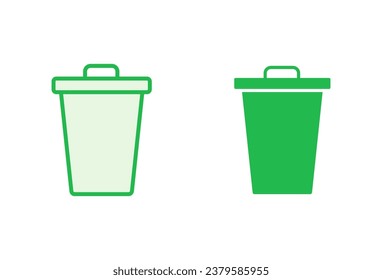 Trash icon set. trash can icon. delete icon vector. garbage
