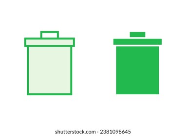 Trash icon set. trash can icon. delete icon vector. garbage