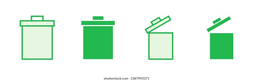 Trash icon set. trash can icon. delete icon vector. garbage