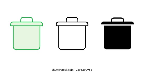 Trash icon set. trash can icon. delete icon vector. garbage
