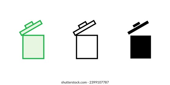 Trash icon set. trash can icon. delete icon vector. garbage