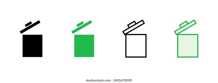 Trash icon set. trash can icon. delete icon vector. garbage