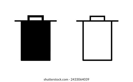 Conjunto de iconos de papelera. icono de papelera. eliminar vector de iconos. basura