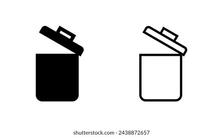 Trash icon set. trash can icon. delete icon vector. garbage