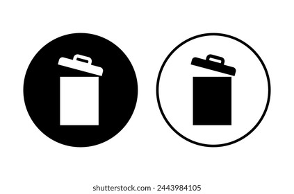 Conjunto de iconos de papelera. icono de papelera. icono de Borrar Vector. basura
