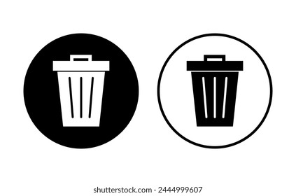 Conjunto de iconos de papelera. icono de papelera. icono de Borrar Vector. basura