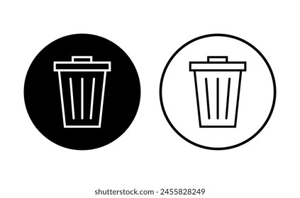 Conjunto de iconos de papelera. icono de papelera. icono de Borrar Vector. basura