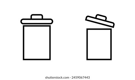 Trash icon set. trash can icon. delete icon vector. garbage