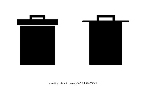 Trash icon set. trash can icon. delete icon vector. garbage