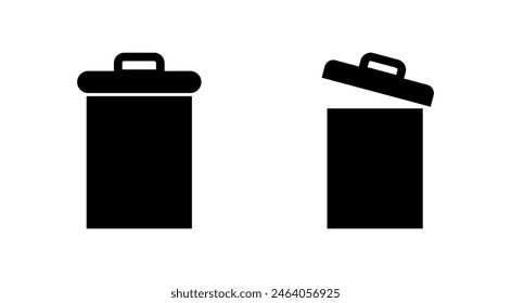 Trash icon set. trash can icon. delete icon vector. garbage