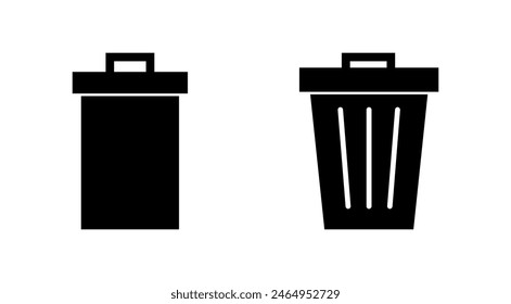 Conjunto de iconos de papelera. icono de papelera. icono de Borrar Vector. basura
