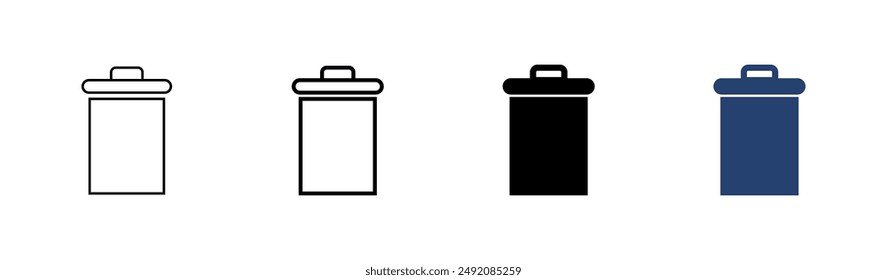 Trash icon set. trash can icon. delete icon vector. garbage