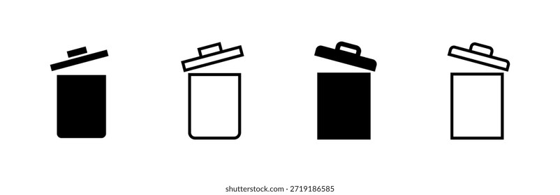Trash icon set. trash can icon. delete icon vector. garbage