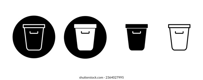 Trash icon set illustration. trash can icon. delete sign and symbol.