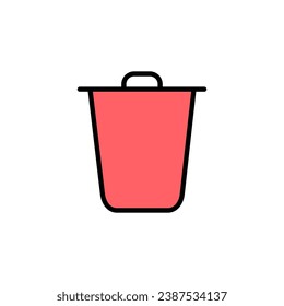 Trash icon set illustration. trash can icon. delete sign and symbol.