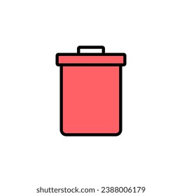 Trash icon set illustration. trash can icon. delete sign and symbol.