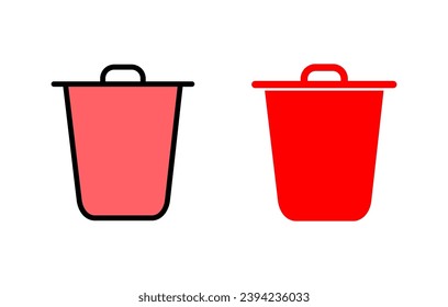 Trash icon set illustration. trash can icon. delete sign and symbol.