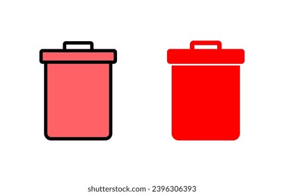 Trash icon set illustration. trash can icon. delete sign and symbol.