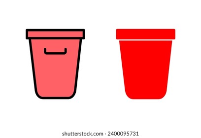 Trash icon set illustration. trash can icon. delete sign and symbol.