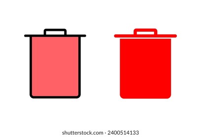 Trash icon set illustration. trash can icon. delete sign and symbol.