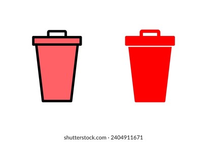 Trash icon set illustration. trash can icon. delete sign and symbol.