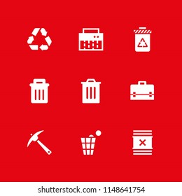 trash icon set. trash, pick and recycle vector icon for graphic design and web