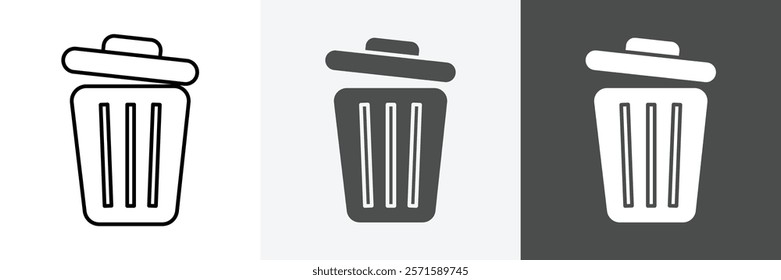Trash icon set vector art