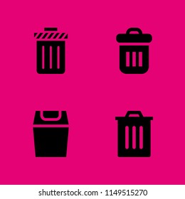 trash icon set. trash vector icon for graphic design and web