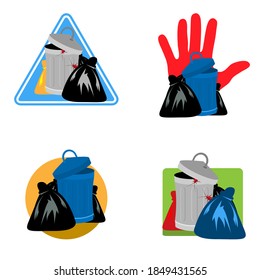 Juego de iconos de la barra diagonal. Ilustración vectorial sobre fondo blanco.