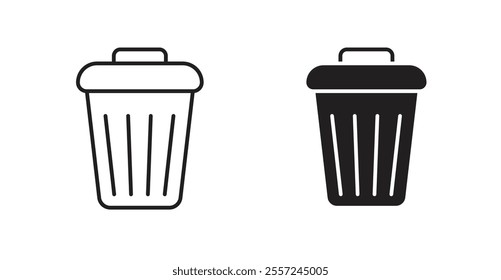 Trash Icon set. vector illustration set