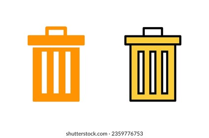 Juego de iconos de la papelera para aplicaciones web y móviles. icono de la papelera. signo y símbolo de eliminación.